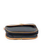 Shoulder Bag Vintage Flap Crossbody Tan Woven Coated Canvas