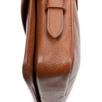 Shoulder Bag Vintage Flap Messenger Brown Grained Leather