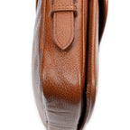 Shoulder Bag Vintage Flap Messenger Brown Grained Leather