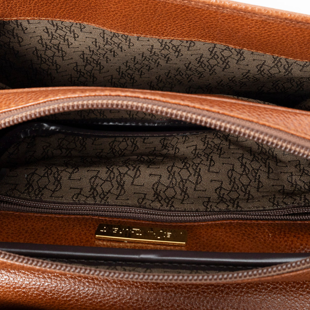 Shoulder Bag Vintage Flap Messenger Brown Grained Leather