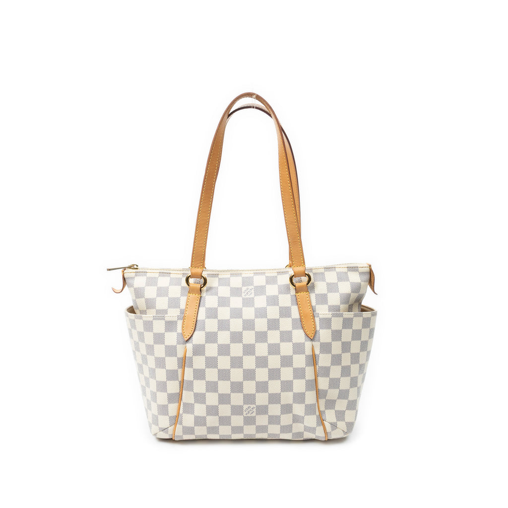 Shoulder Bag Totally PM Ivory Damier Azur