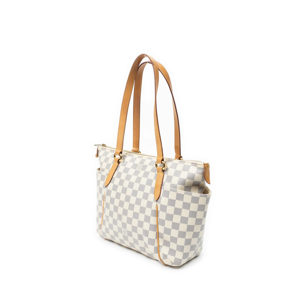 Shoulder Bag Totally PM Ivory Damier Azur