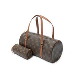Handbag Papillon 30 Brown Monogram Canvas
