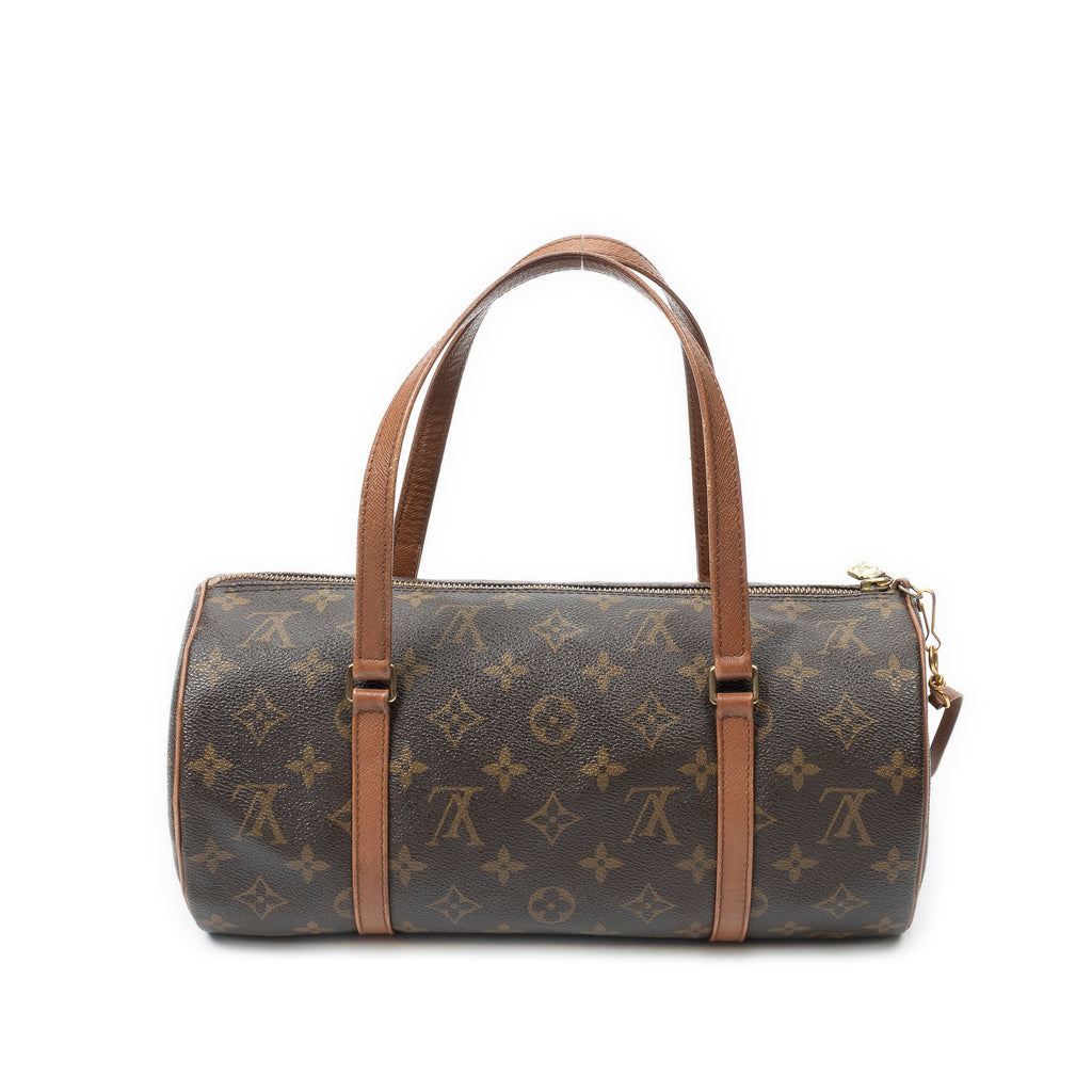 Handbag Papillon 30 Brown Monogram Canvas