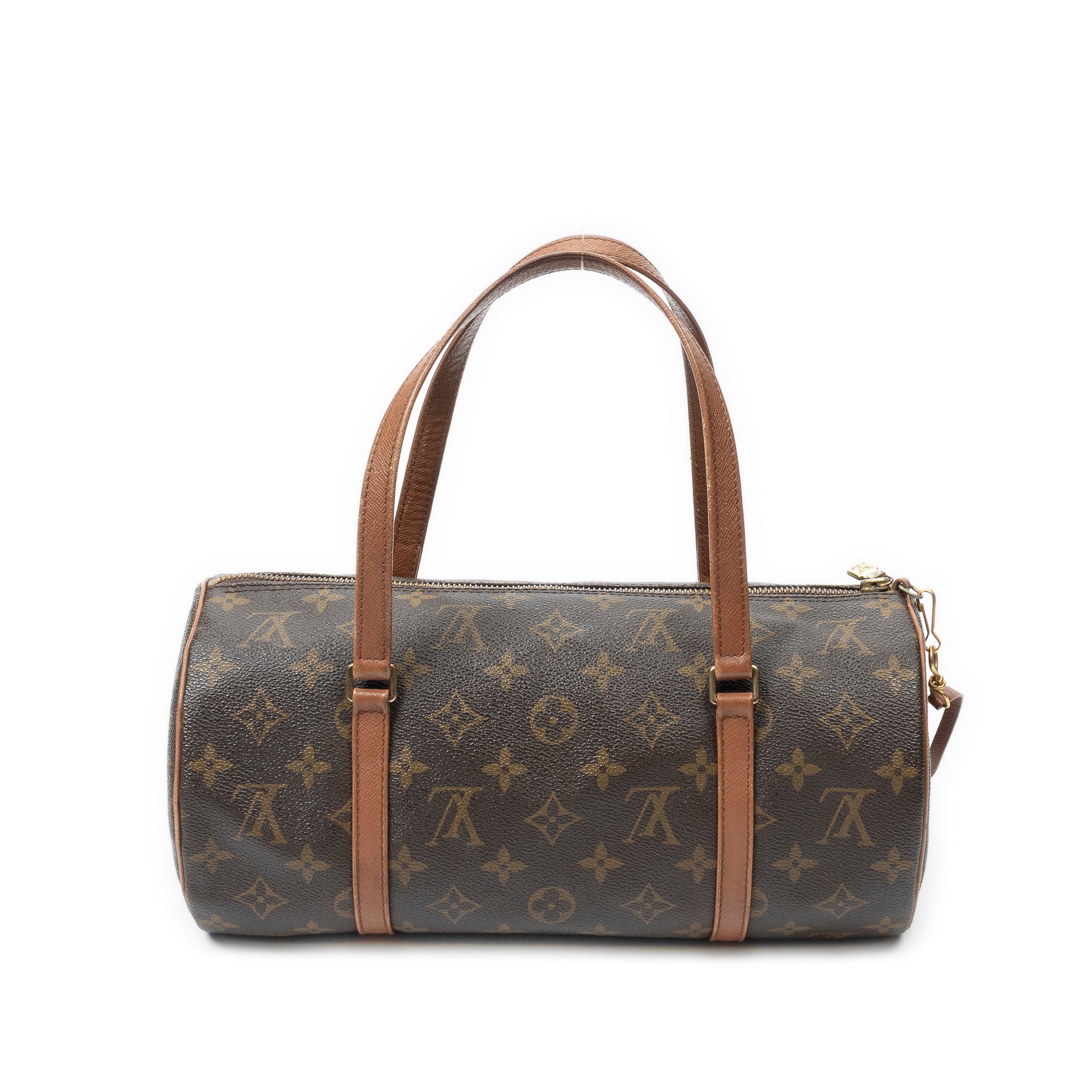 Handbag Papillon 30 Brown Monogram Canvas