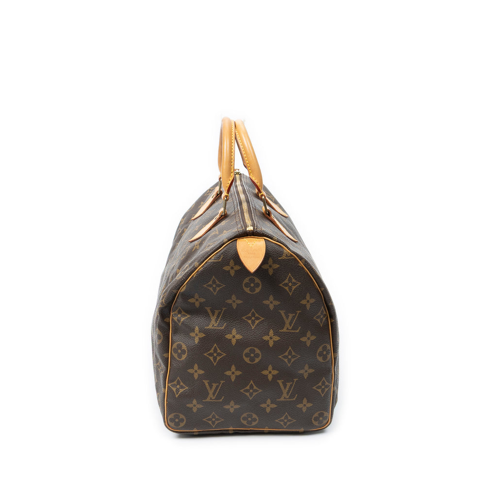 Handbag Speedy 35 Brown Monogram Canvas