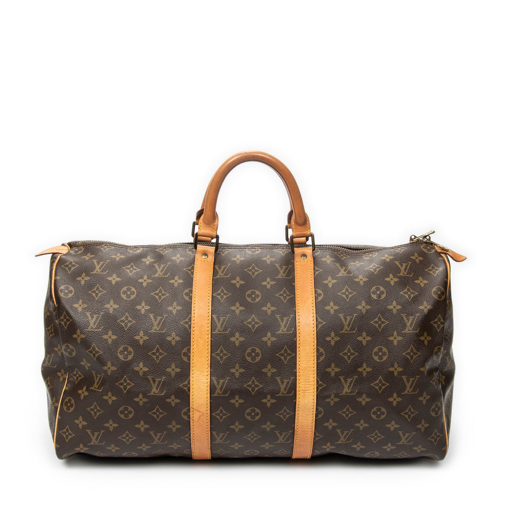 Travel Bag Keepall 50 Brown Monogram Canvas