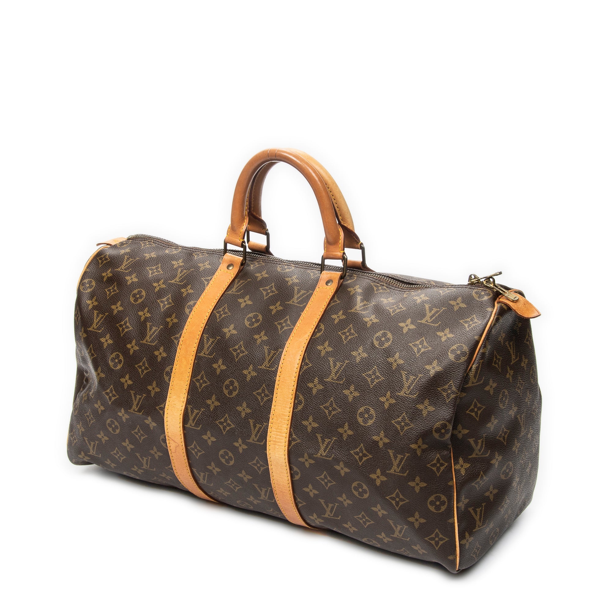 Travel Bag Keepall 50 Brown Monogram Canvas