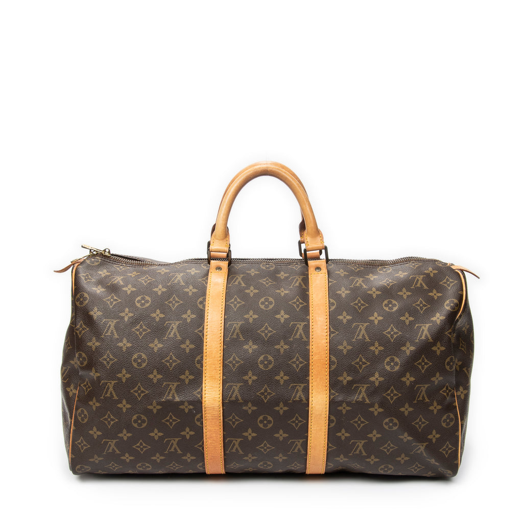 Travel Bag Keepall 50 Brown Monogram Canvas