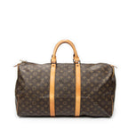 Travel Bag Keepall 50 Brown Monogram Canvas