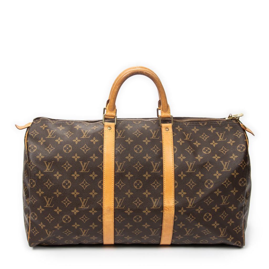 Travel Bag Keepall 50 Brown Monogram Canvas