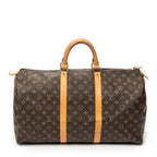Travel Bag Keepall 50 Brown Monogram Canvas