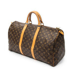 Travel Bag Keepall 50 Brown Monogram Canvas