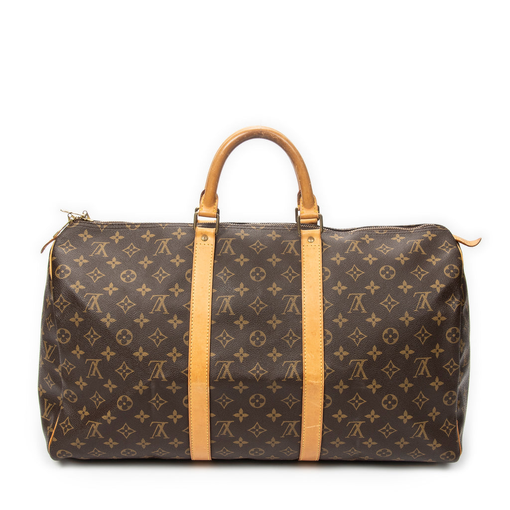 Travel Bag Keepall 50 Brown Monogram Canvas