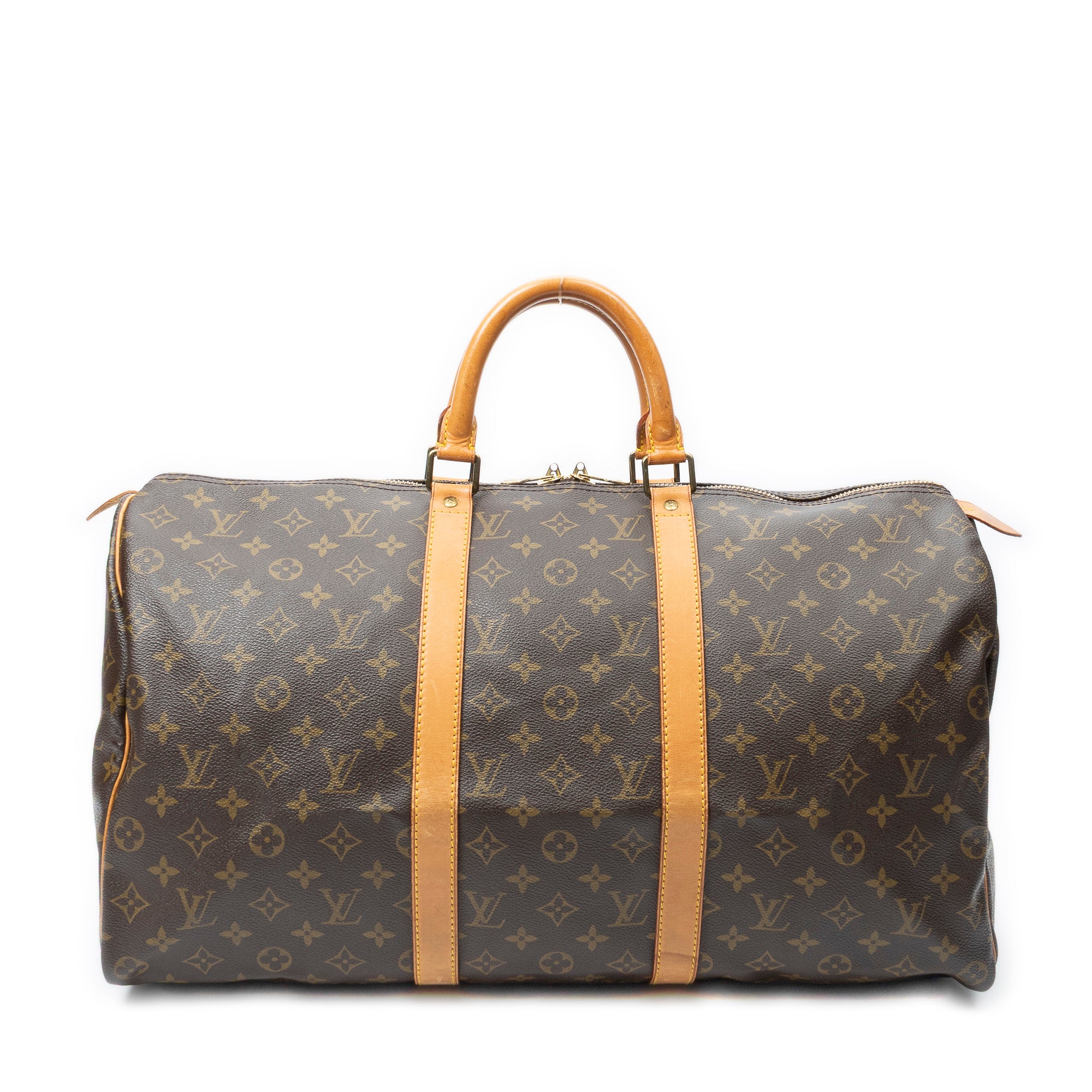 Travel Bag Keepall 50 Brown Monogram Canvas