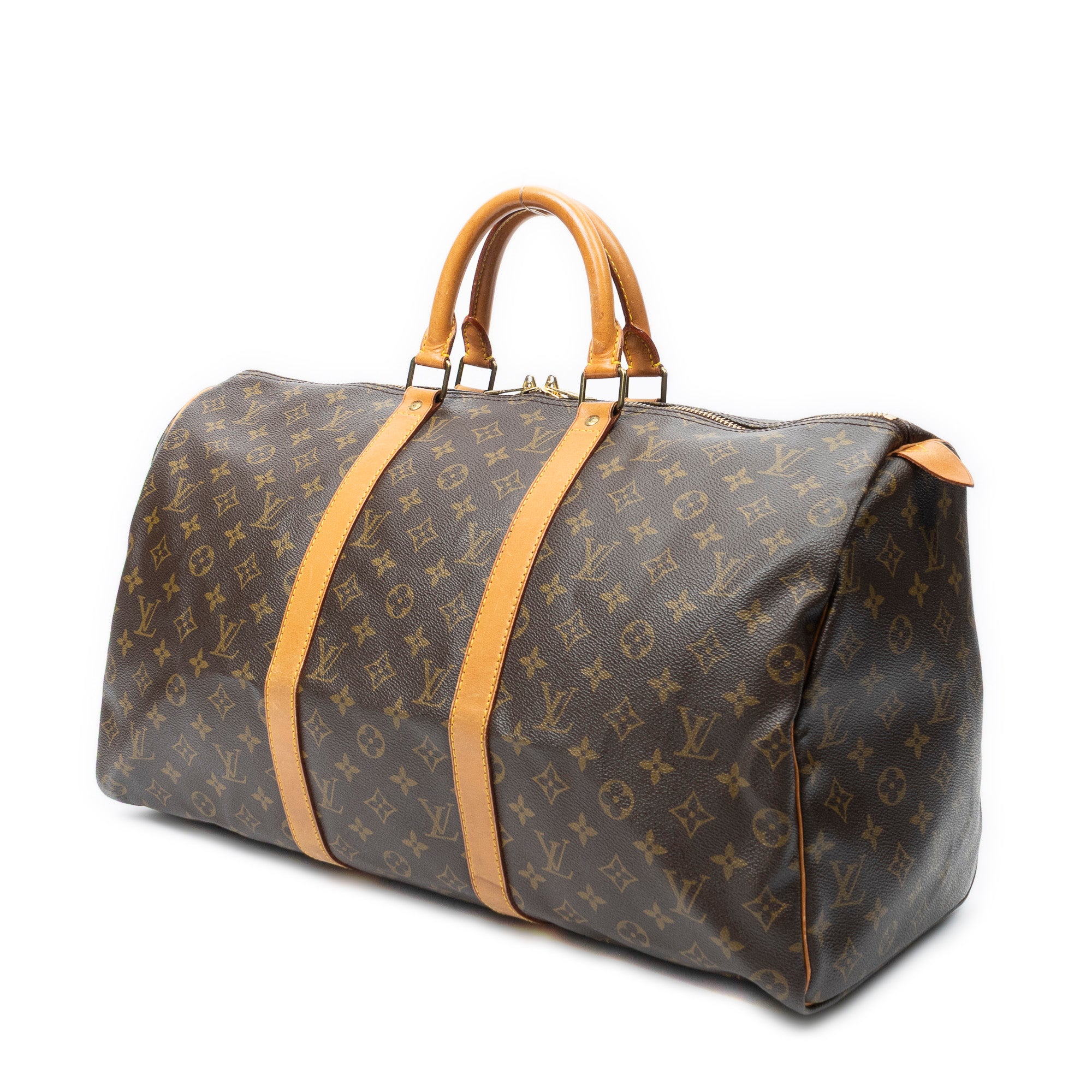 Travel Bag Keepall 50 Brown Monogram Canvas