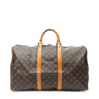 Travel Bag Keepall 50 Brown Monogram Canvas