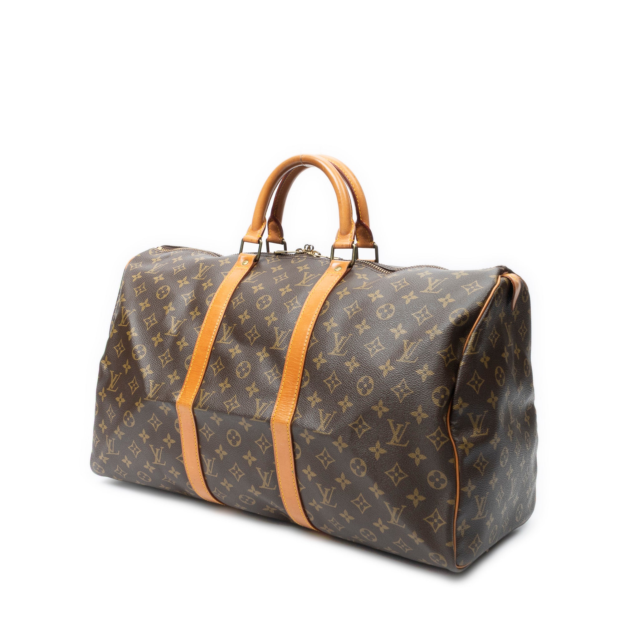 Travel Bag Keepall 50 Brown Monogram Canvas