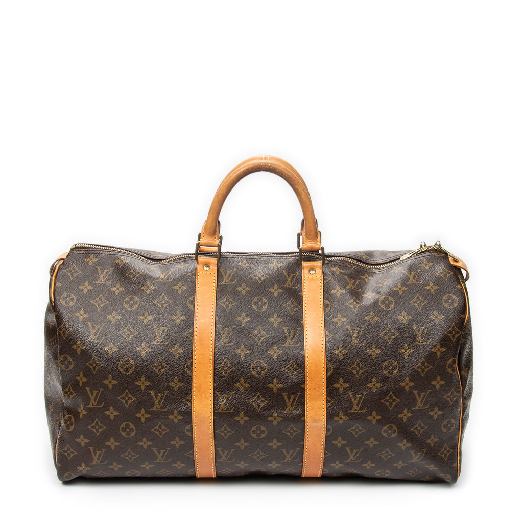 Travel Bag Keepall 50 Brown Monogram Canvas