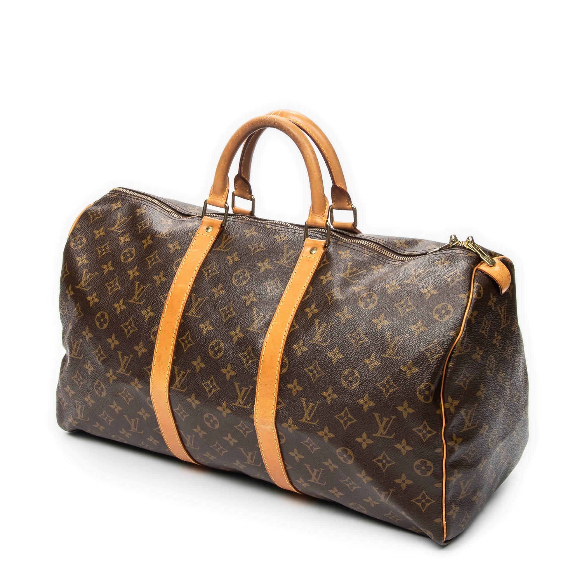 Travel Bag Keepall 50 Brown Monogram Canvas