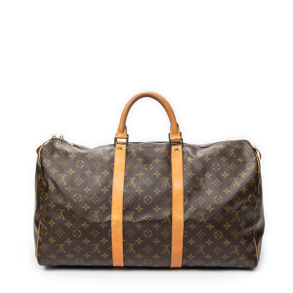 Travel Bag Keepall 50 Brown Monogram Canvas