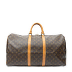 Travel Bag Keepall 55 Brown Monogram Canvas