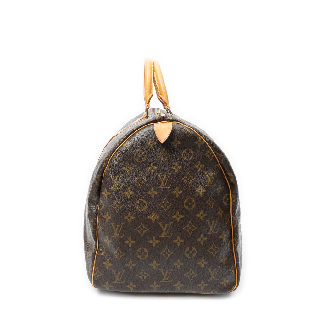 Travel Bag Keepall 55 Brown Monogram Canvas