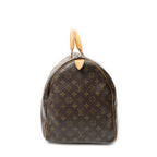 Travel Bag Keepall 55 Brown Monogram Canvas