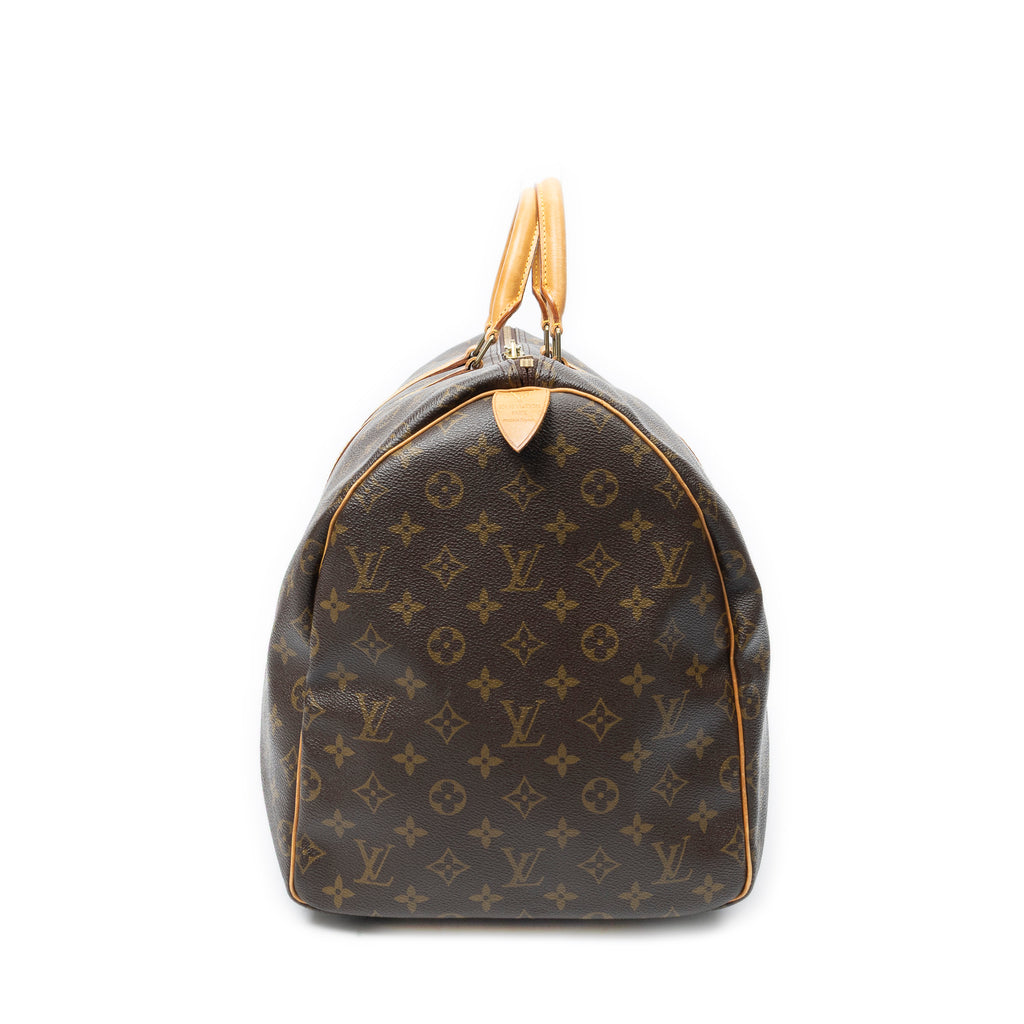 Travel Bag Keepall 55 Brown Monogram Canvas