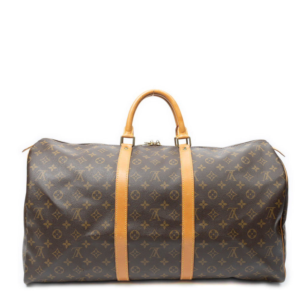 Travel Bag Keepall 55 Brown Monogram Canvas