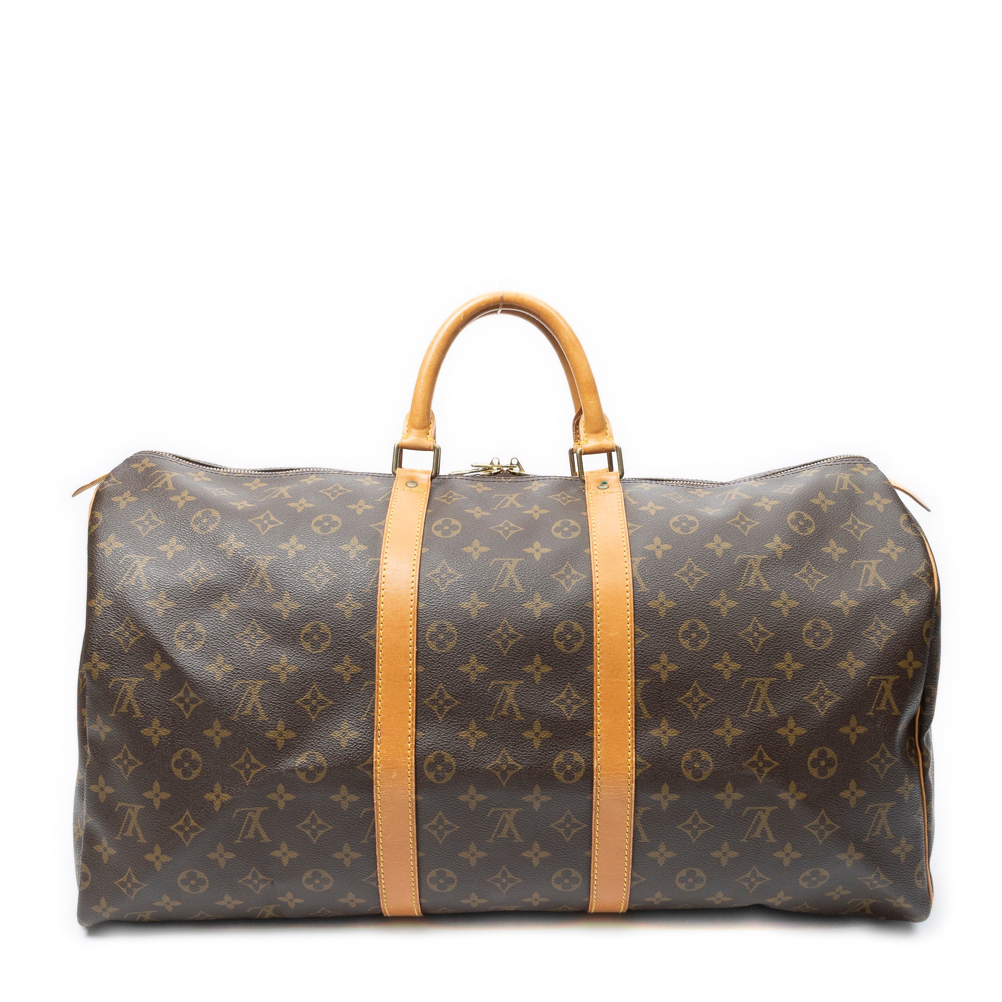 Travel Bag Keepall 55 Brown Monogram Canvas