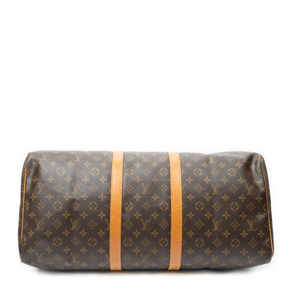 Travel Bag Keepall 55 Brown Monogram Canvas