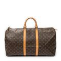 Travel Bag Keepall 55 Brown Monogram Canvas