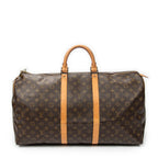 Travel Bag Keepall 55 Brown Monogram Canvas