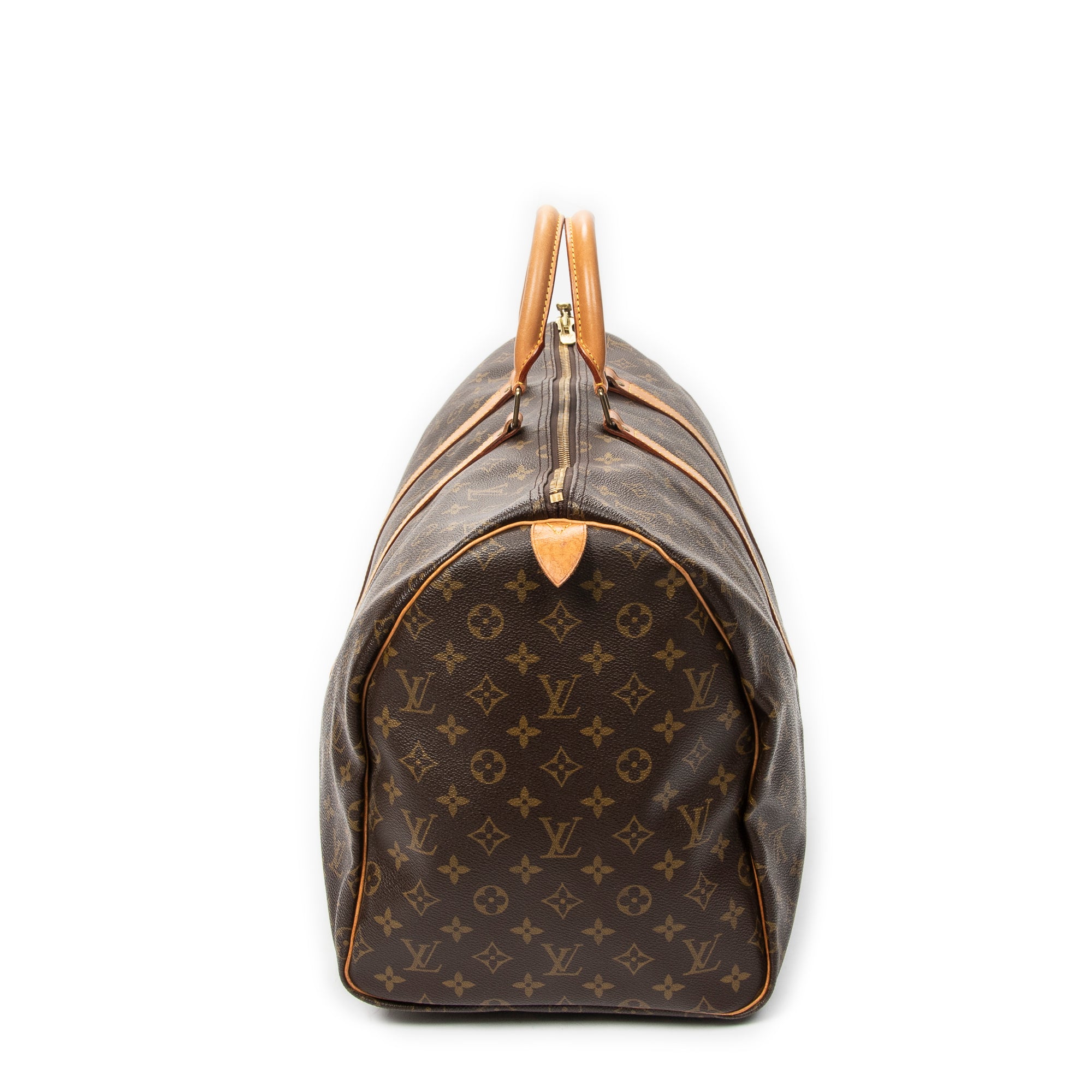 Travel Bag Keepall 55 Brown Monogram Canvas