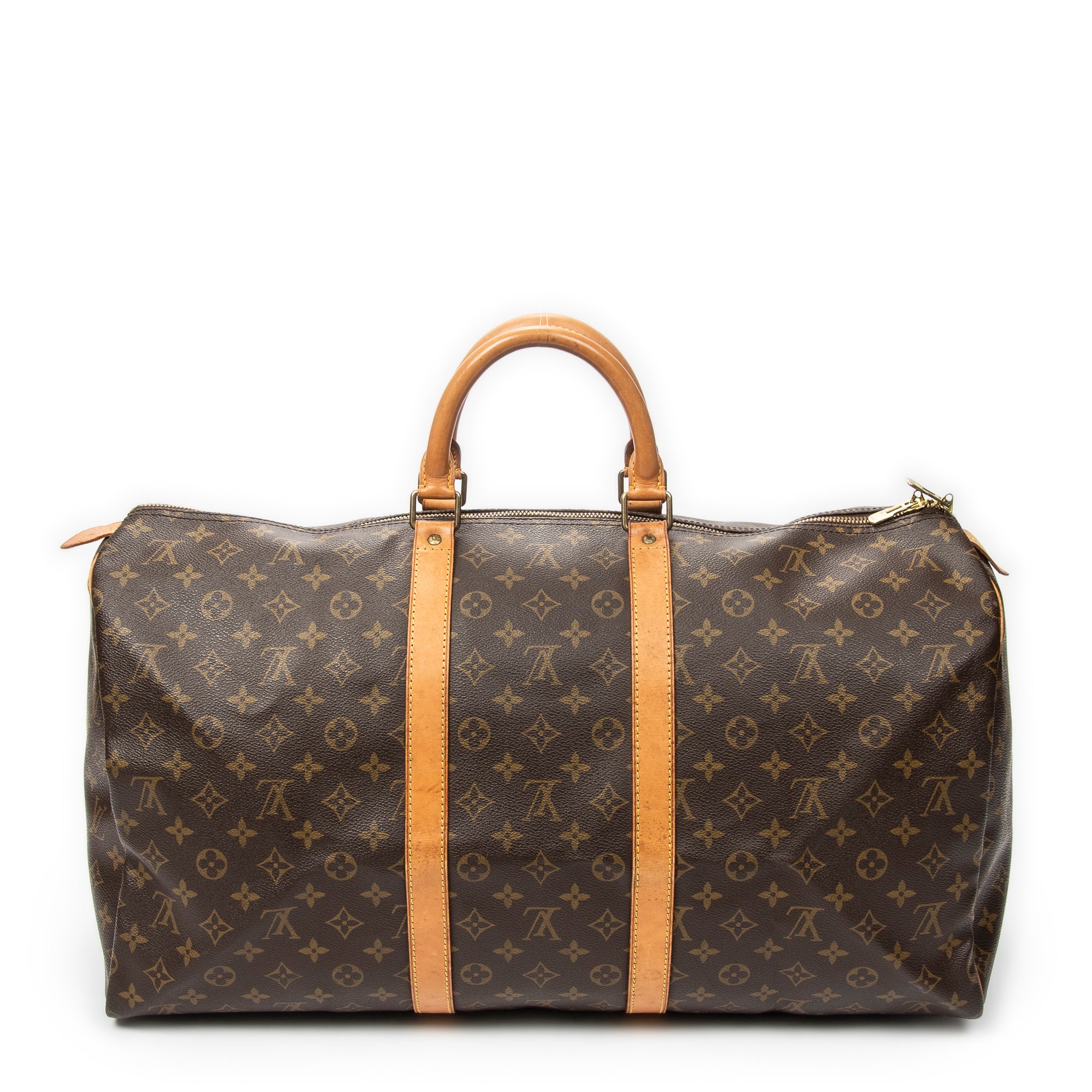 Travel Bag Keepall 55 Brown Monogram Canvas