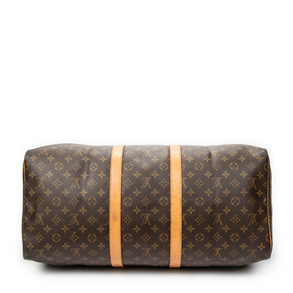 Travel Bag Keepall 55 Brown Monogram Canvas