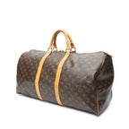 Travel Bag Keepall 55 Brown Monogram Canvas