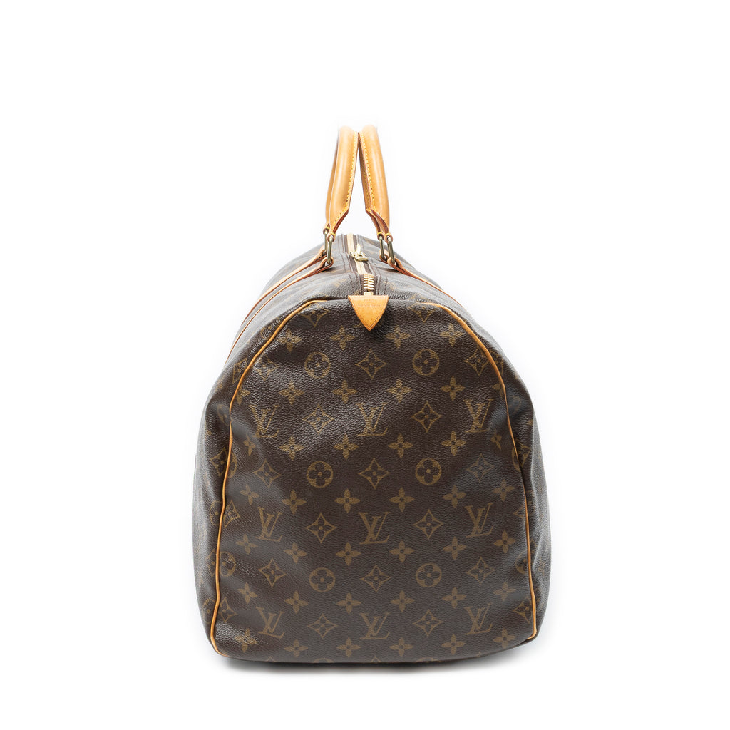 Travel Bag Keepall 55 Brown Monogram Canvas