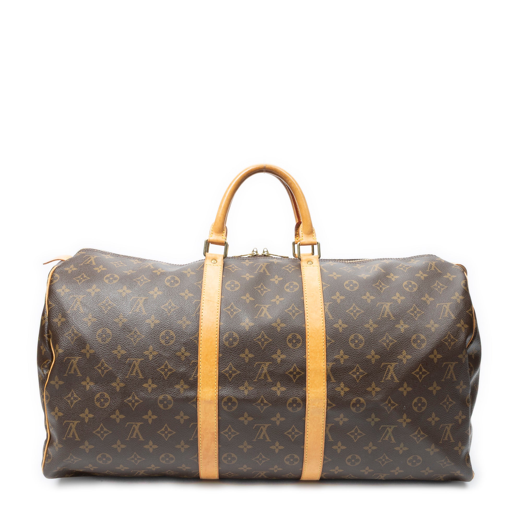 Travel Bag Keepall 55 Brown Monogram Canvas