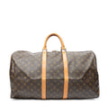 Travel Bag Keepall 55 Brown Monogram Canvas