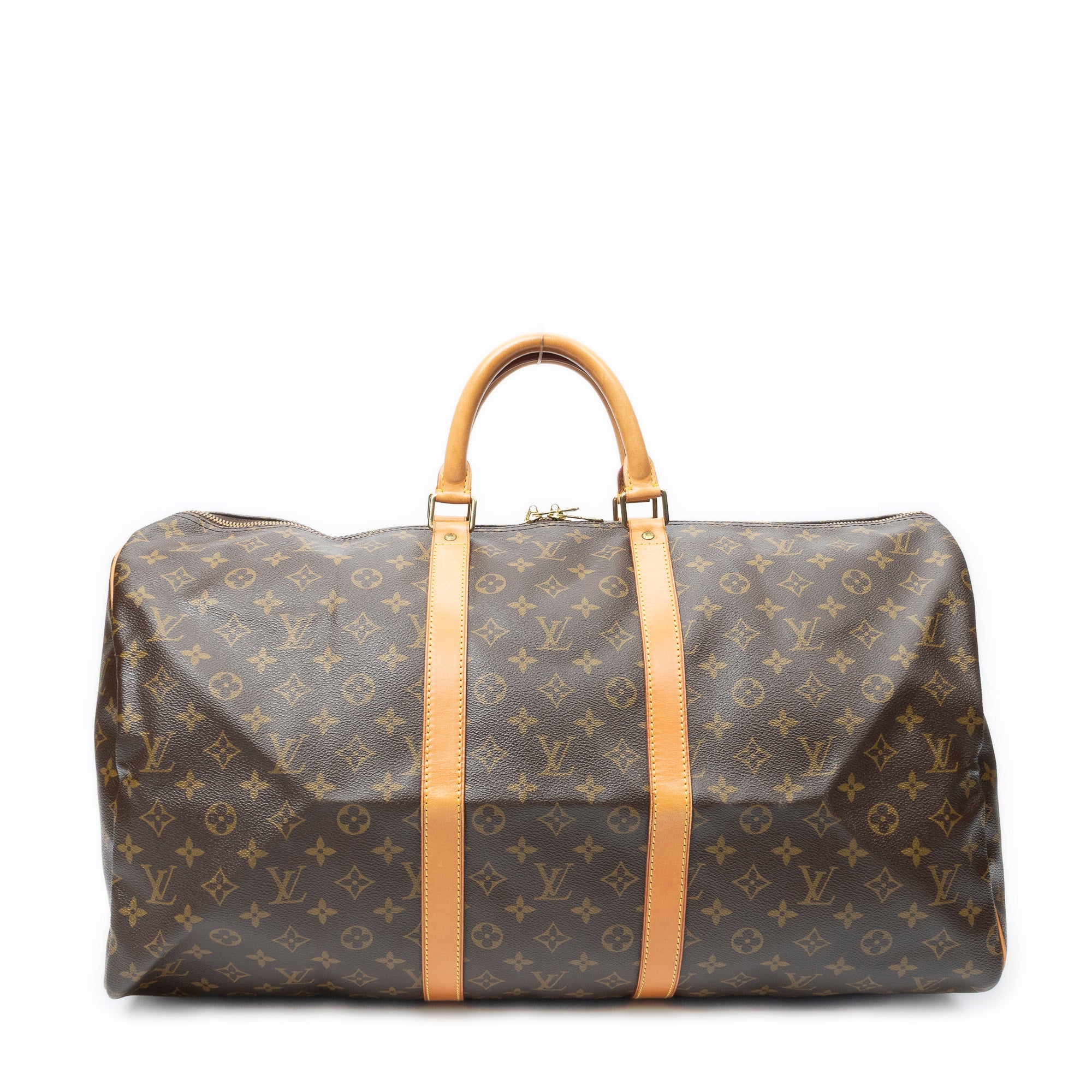 Travel Bag Keepall 55 Brown Monogram Canvas