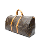 Travel Bag Keepall 55 Brown Monogram Canvas