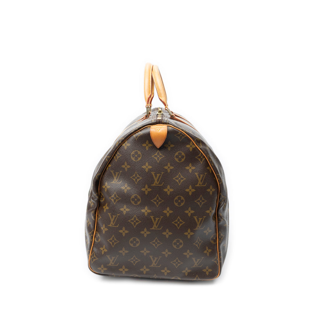 Travel Bag Keepall 55 Brown Monogram Canvas