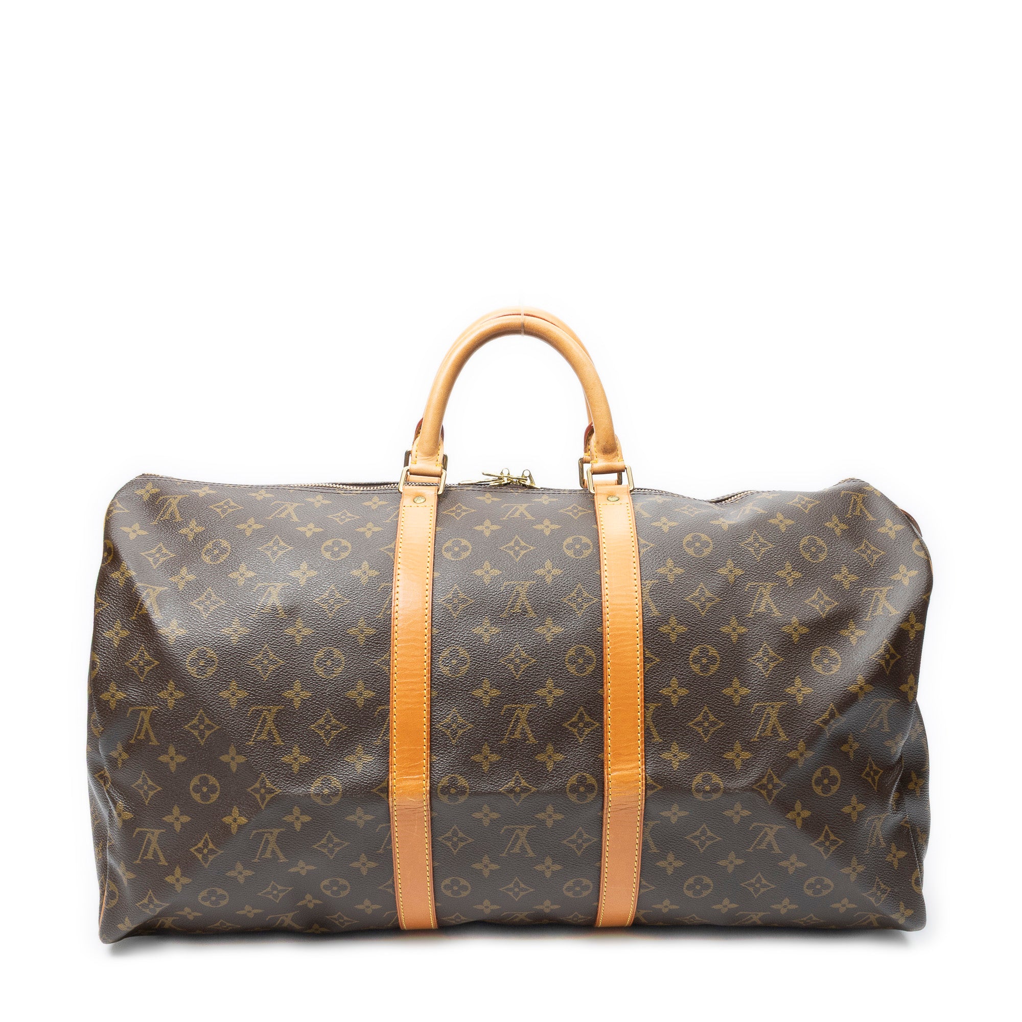 Travel Bag Keepall 55 Brown Monogram Canvas