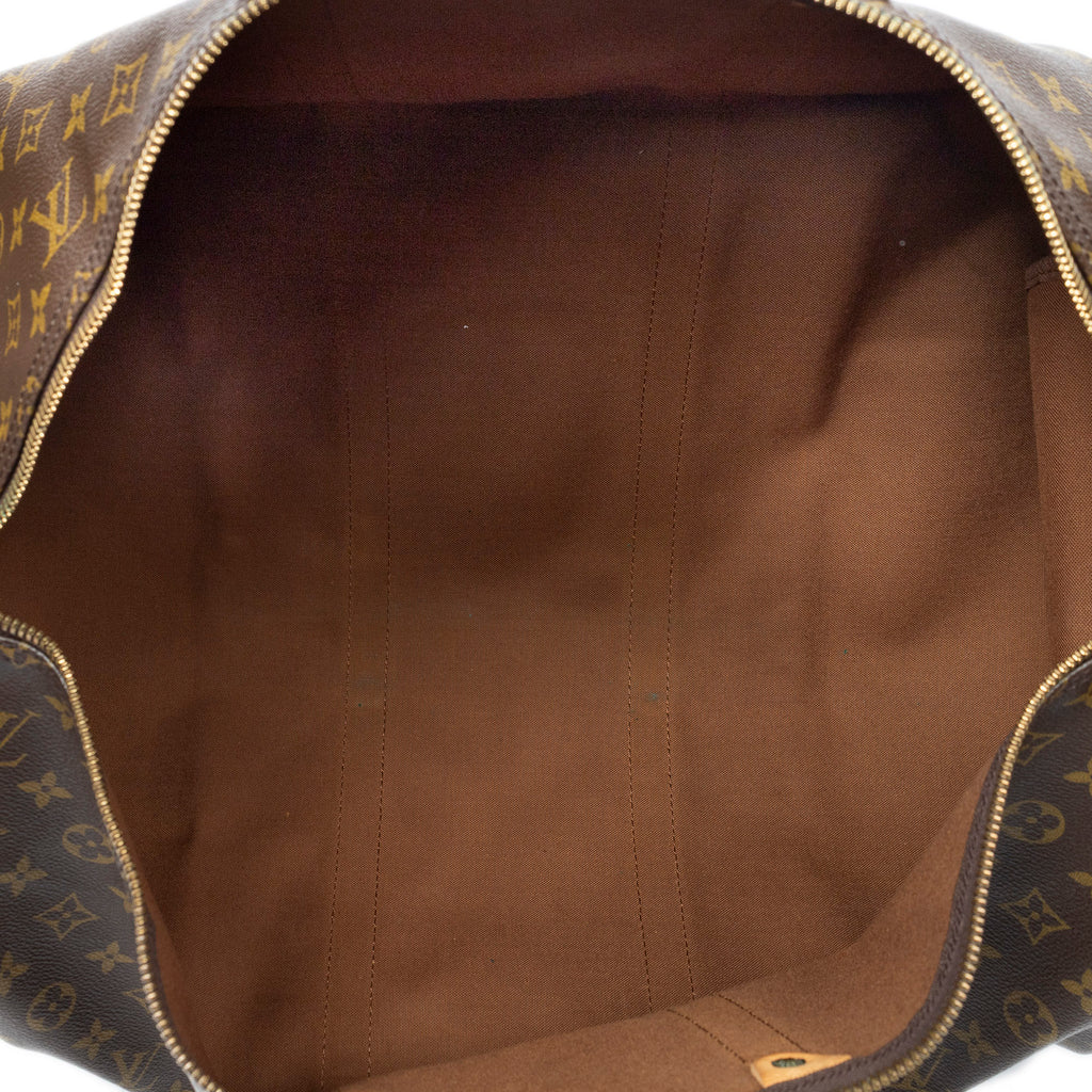 Travel Bag Keepall 55 Brown Monogram Canvas