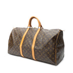 Travel Bag Keepall 55 Brown Monogram Canvas