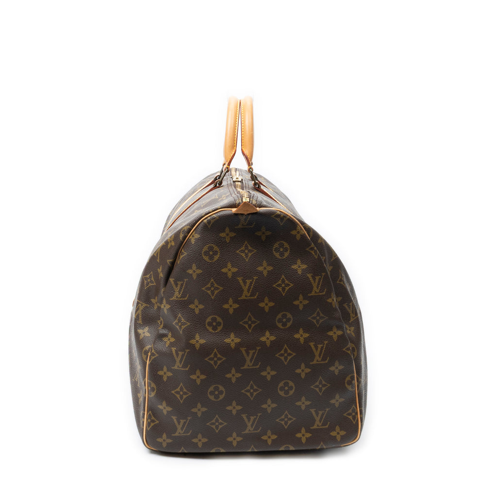 Travel Bag Keepall 55 Brown Monogram Canvas