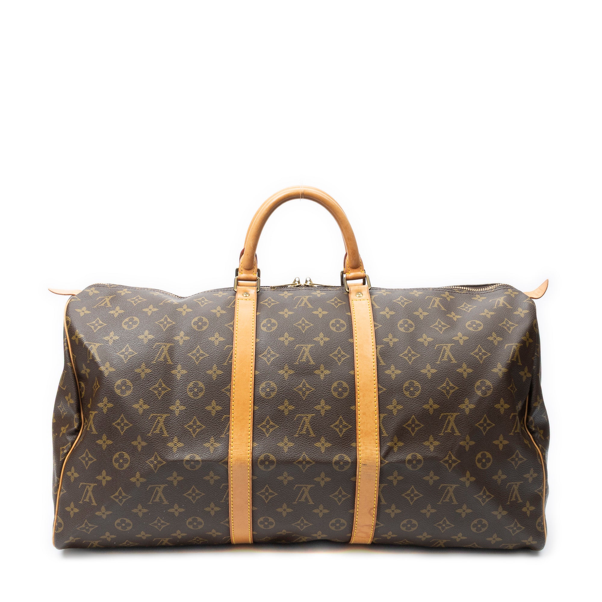 Travel Bag Keepall 55 Brown Monogram Canvas