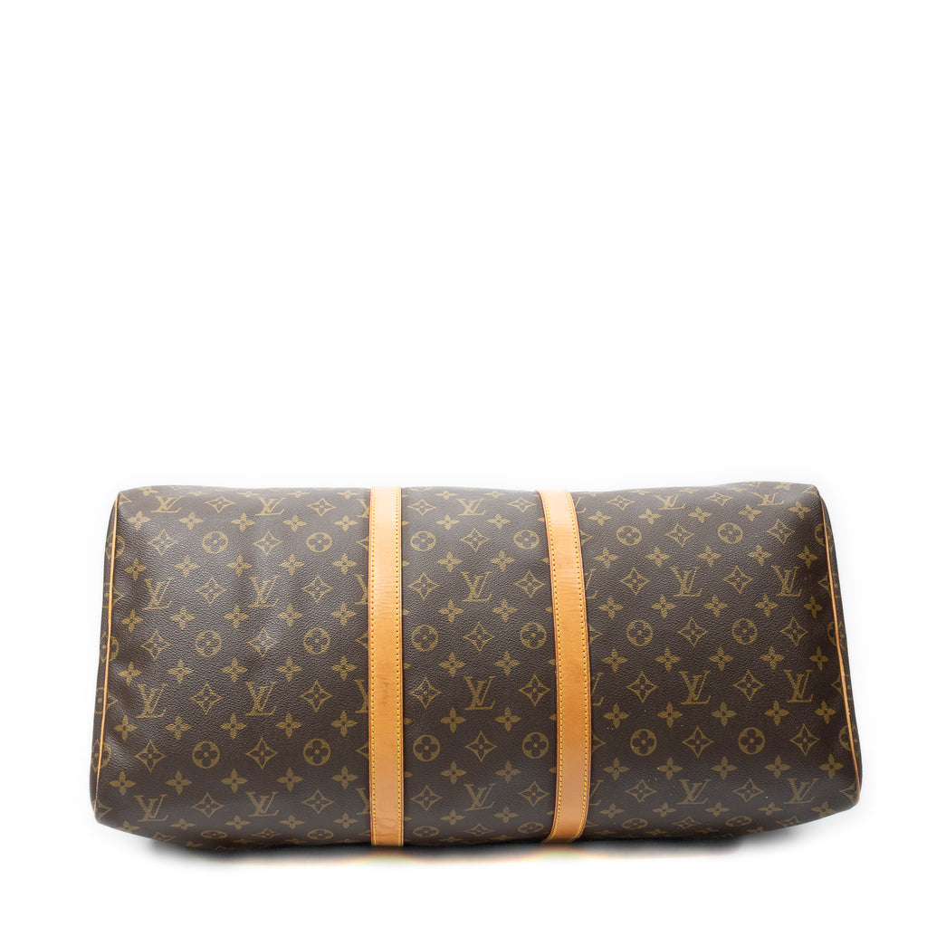 Travel Bag Keepall 55 Brown Monogram Canvas
